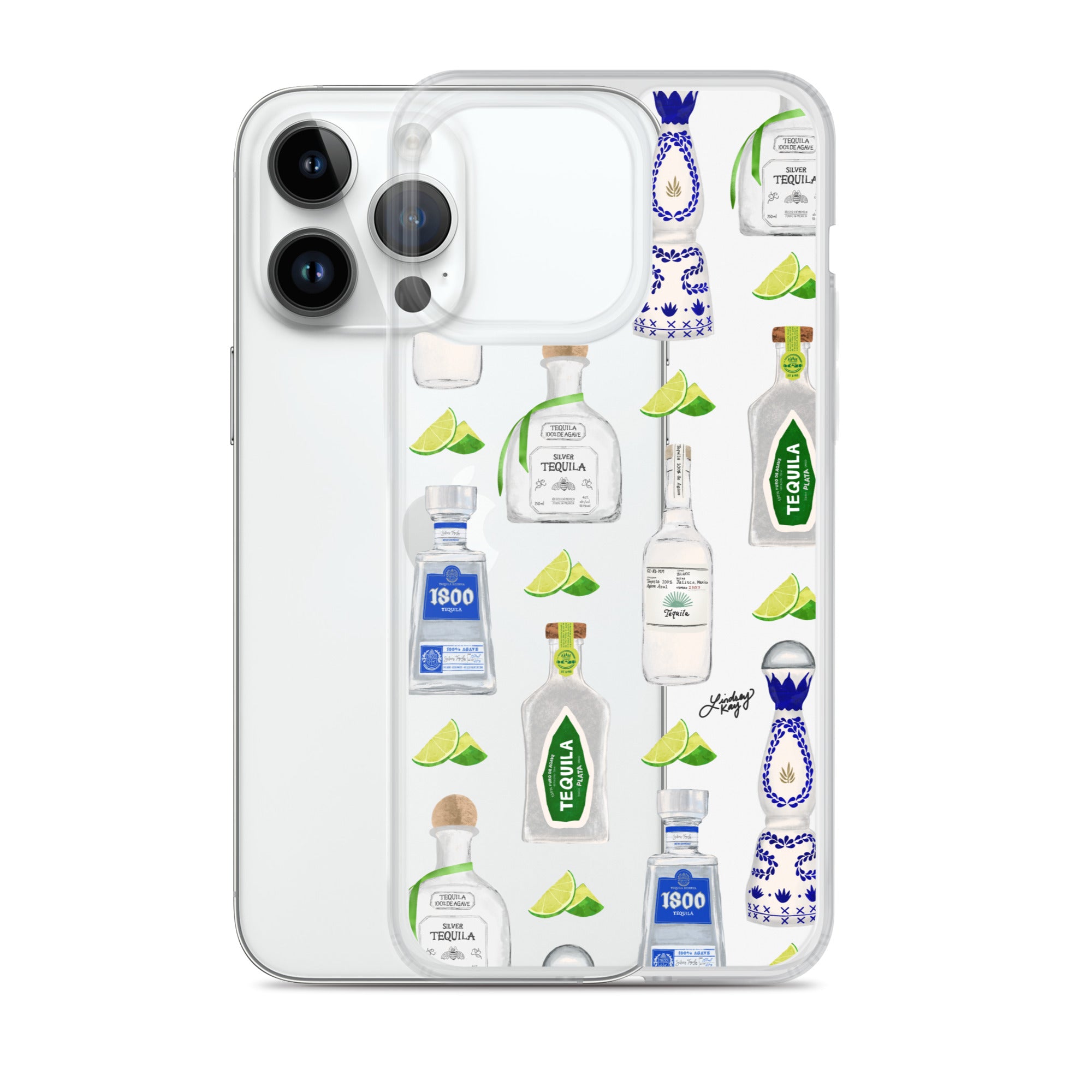 Ilustración de botellas de tequila - Funda transparente para iPhone®